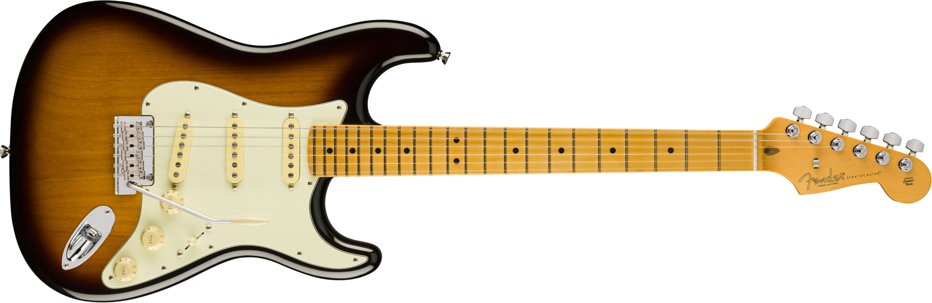 Fender Stratocaster American Pro Ii 70th Anniversary 3s Trem Mn - 2-color Sunburst - Elektrische gitaar in Str-vorm - Main picture