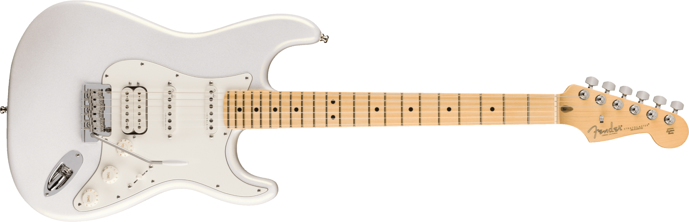 Fender Juanes Strat Trem Hss Mn - Luna White - Elektrische gitaar in Str-vorm - Main picture