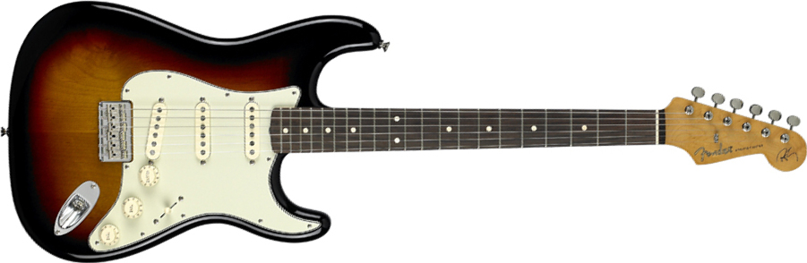 Fender Strat Mexican Artist Robert Cray 3s Rw 3 Color Sunburst - Elektrische gitaar in Str-vorm - Main picture
