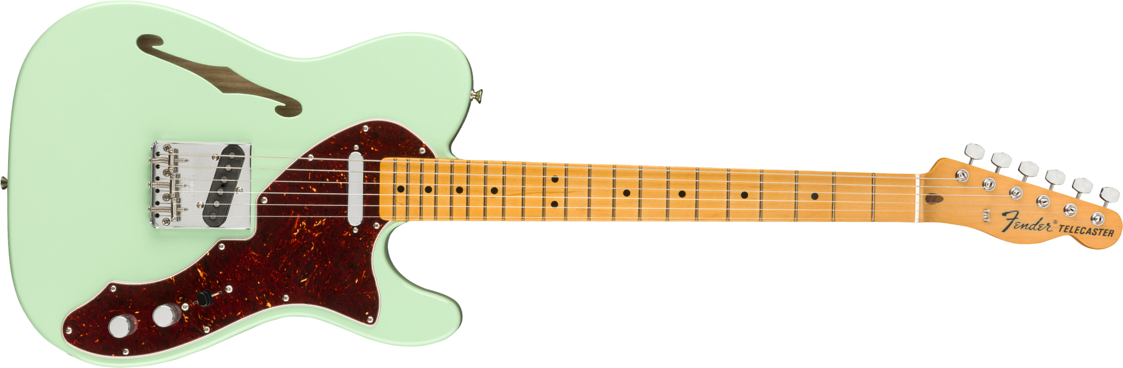 Fender Tele 60s Thinline American Original Usa Ss Mn - Surf Green - Televorm elektrische gitaar - Main picture