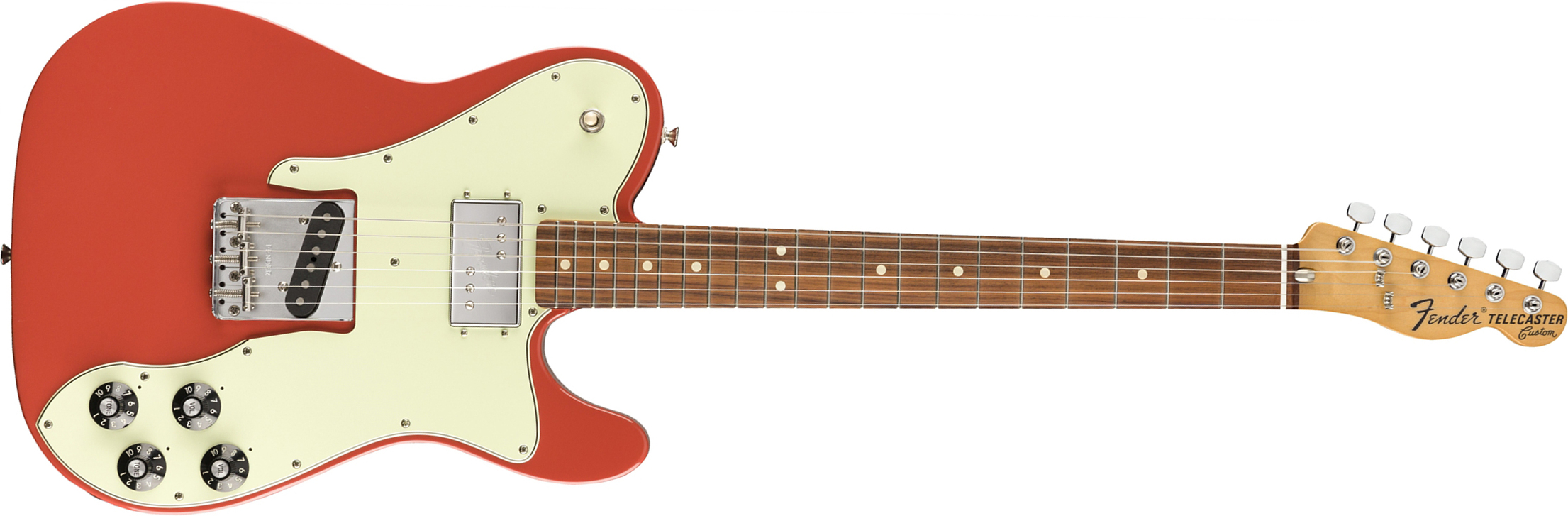 Fender Tele 70s Custom Vintera Vintage Mex Hh Pf - Fiesta Red - Televorm elektrische gitaar - Main picture