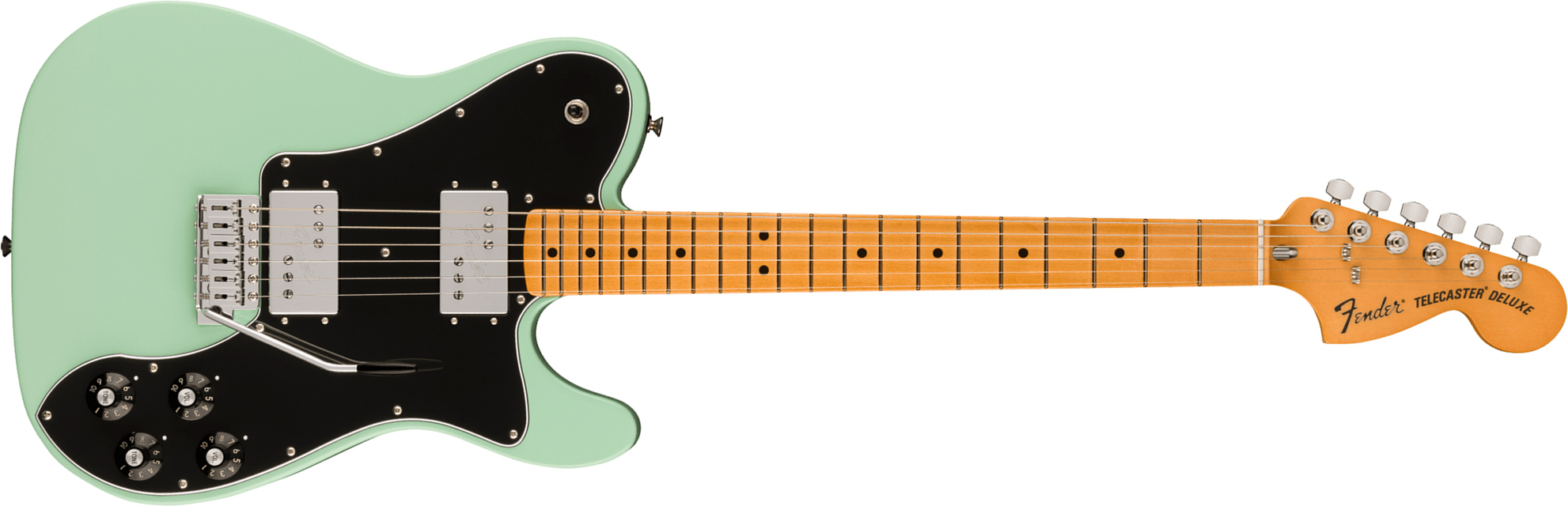 Fender Tele 70s Deluxe Tremolo Vintera 2 Mex 2h Trem Mn - Surf Green - Televorm elektrische gitaar - Main picture