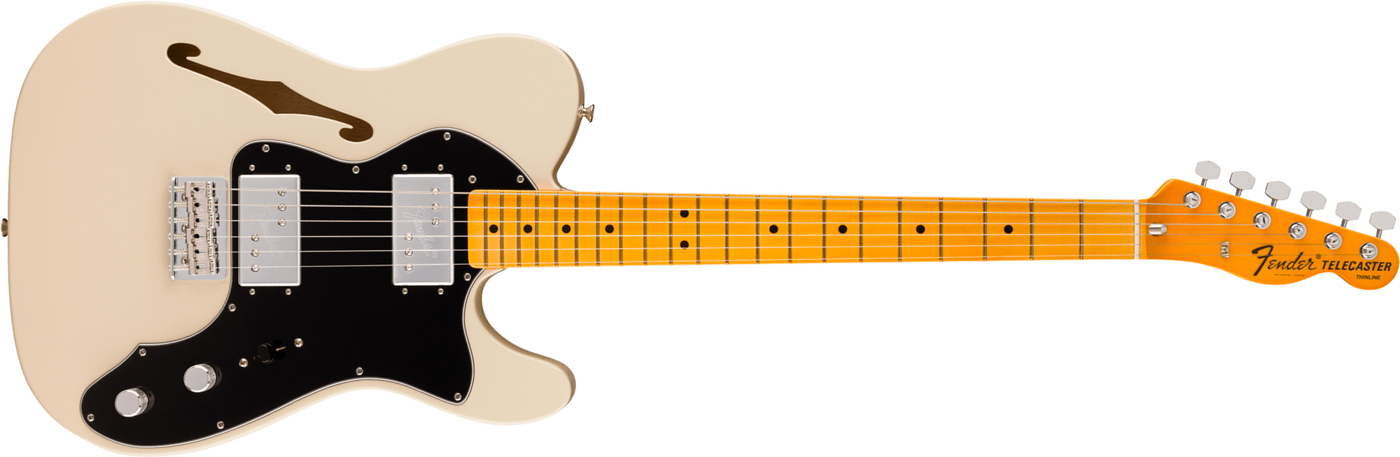 Fender Tele 72 Thinline American Vintage Ii Ltd 2h Ht Mn - Olympic White - Televorm elektrische gitaar - Main picture