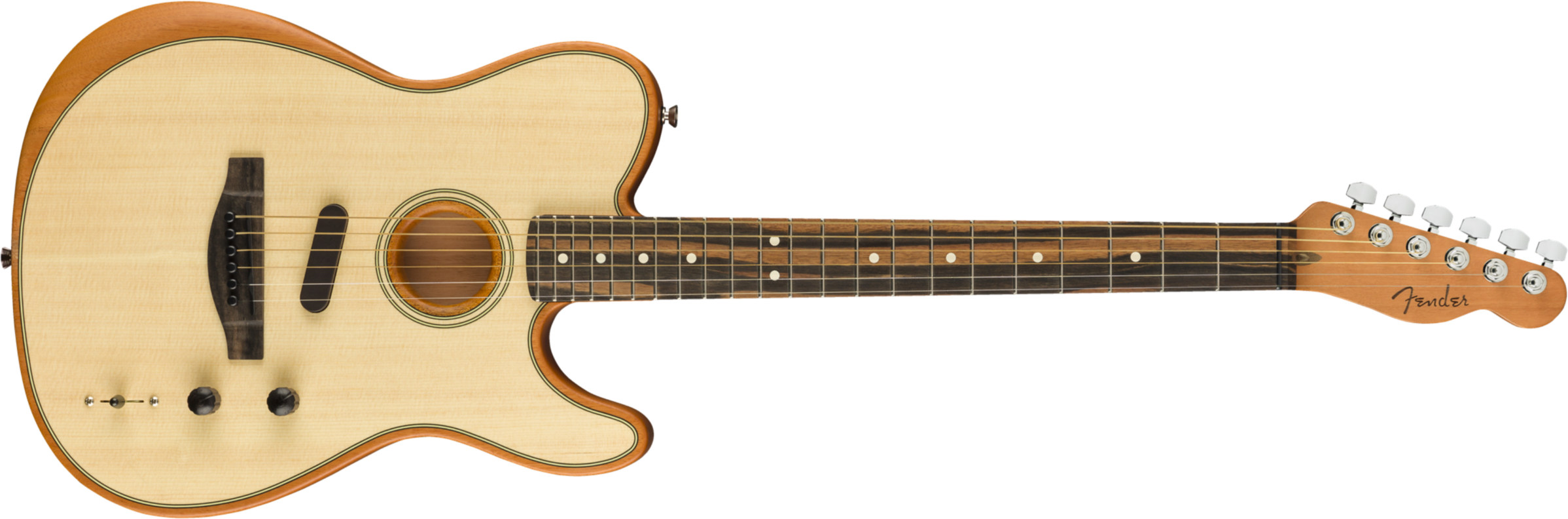 Fender Tele American Acoustasonic Usa Eb - Natural - Westerngitaar & electro - Main picture