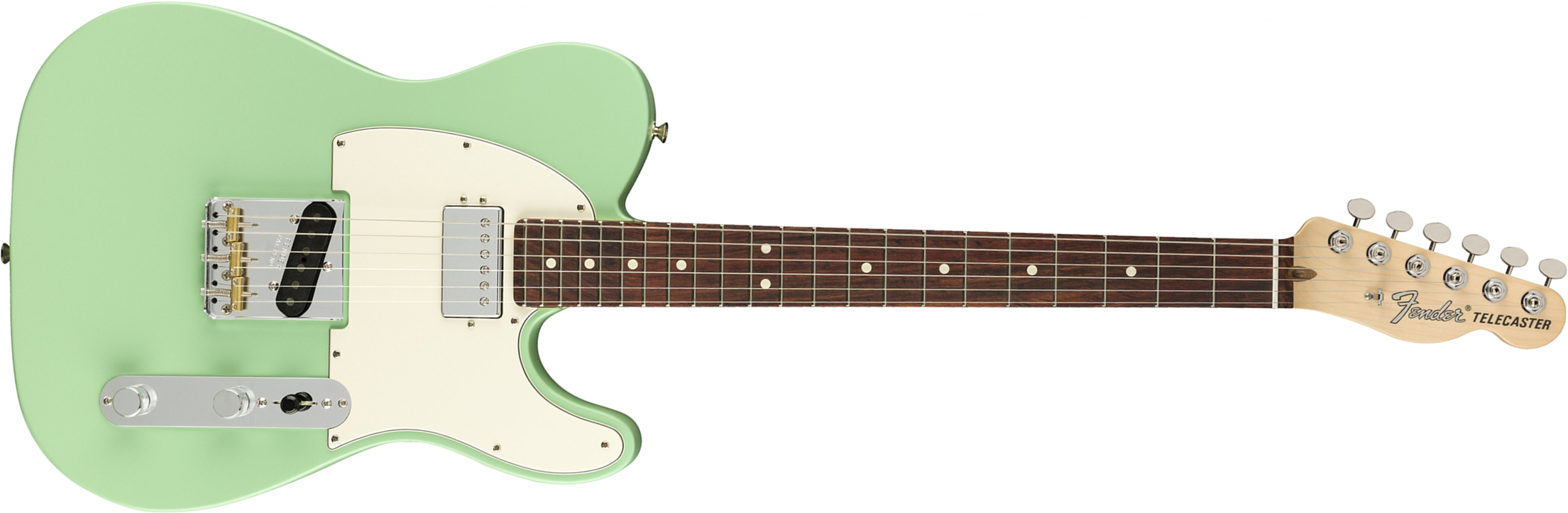 Fender Tele American Performer Hum Usa Sh Rw - Satin Surf Green - Televorm elektrische gitaar - Main picture