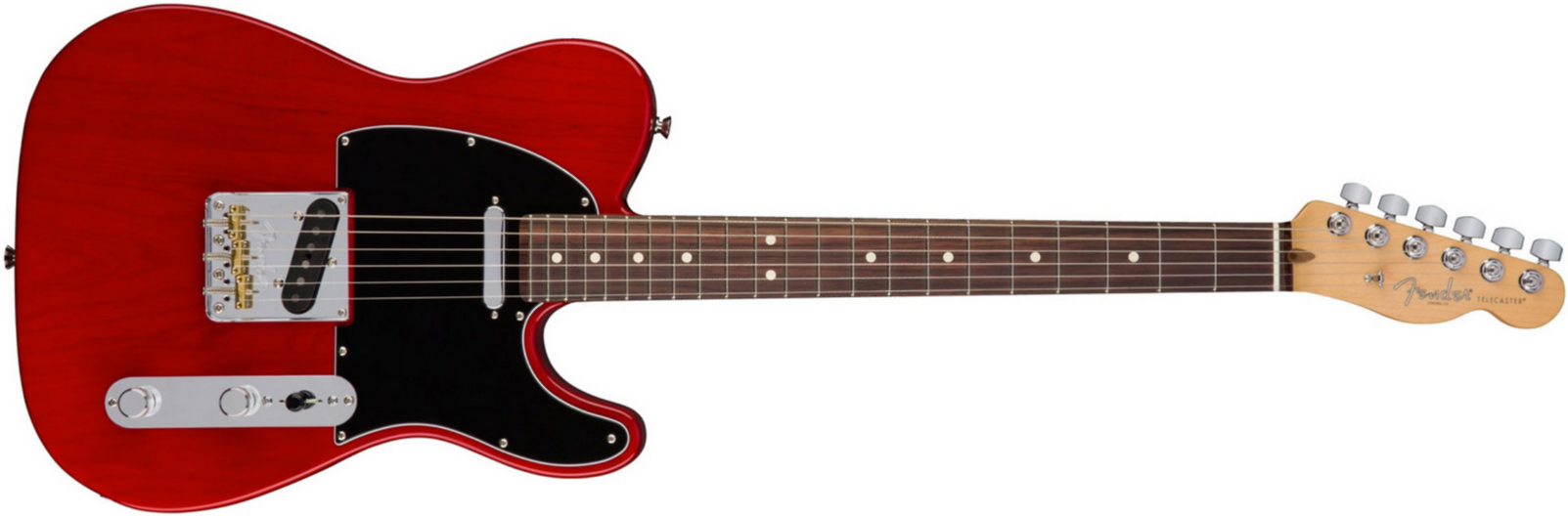 Fender Tele American Professional 2s Usa Rw - Crimson Red Transparent - Elektrische gitaar in Str-vorm - Main picture