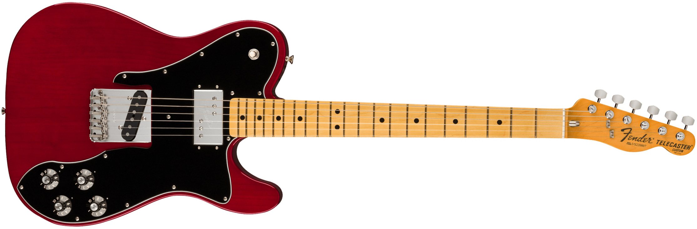 Fender Tele Custom 1977 American Vintage Ii Usa Sh Ht Mn - Wine - Televorm elektrische gitaar - Main picture