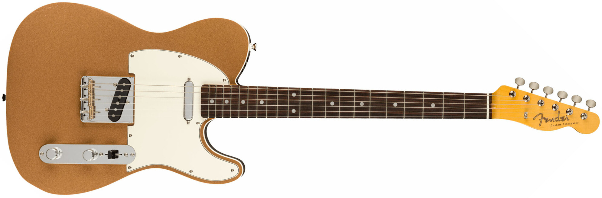 Fender Tele Custom '60s Jv Modified Jap 2s Ht Rw - Firemist Gold - Televorm elektrische gitaar - Main picture