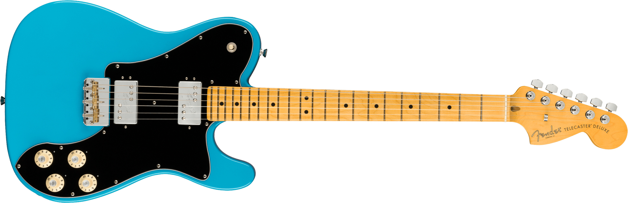 Fender Tele Deluxe American Professional Ii Usa Mn - Miami Blue - Televorm elektrische gitaar - Main picture