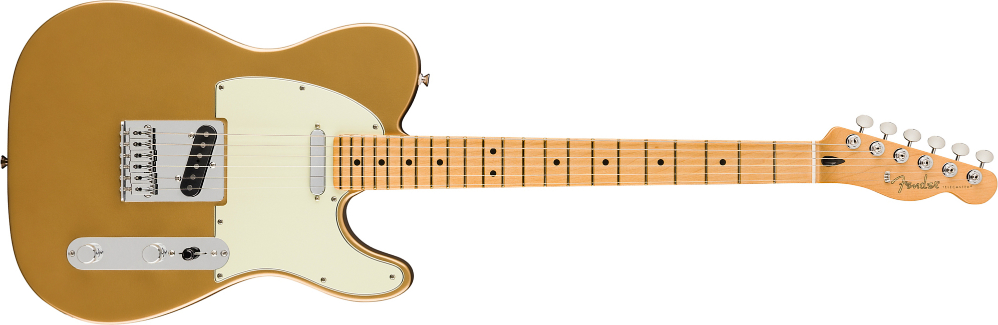 Fender Tele Player Ii 75th Anniversary Mex Ht 2s Mn - Aztec Gold - Televorm elektrische gitaar - Main picture