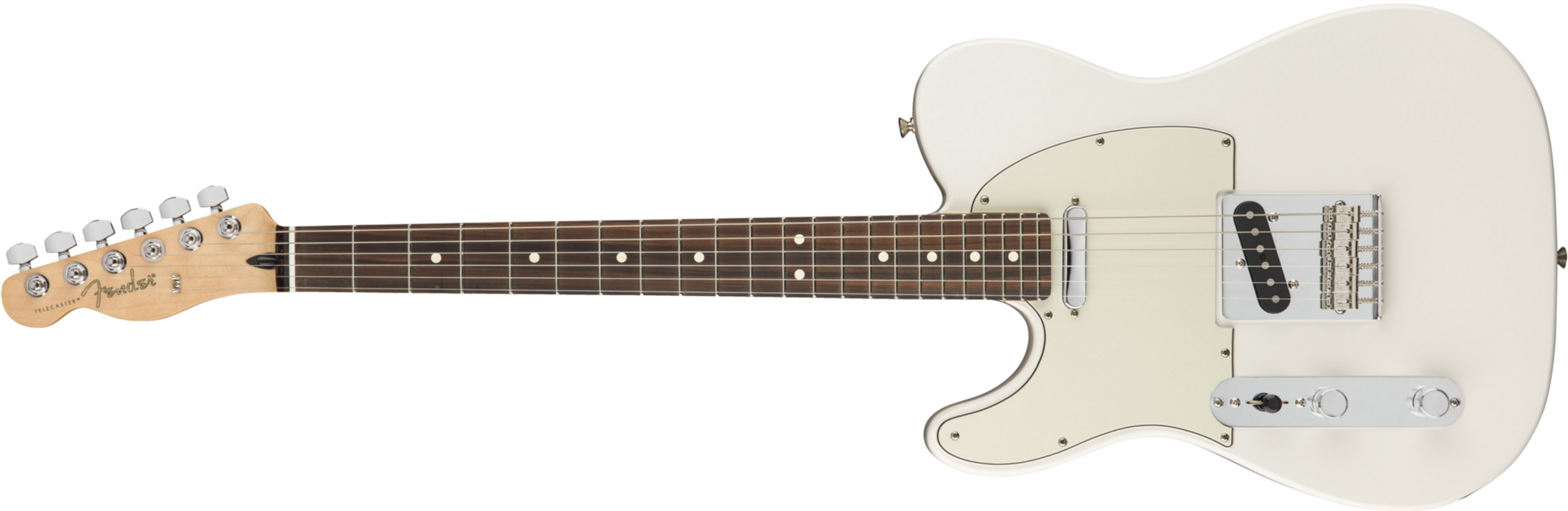 Fender Tele Player Lh Gaucher Mex Ss Pf - Polar White - Linkshandige elektrische gitaar - Main picture