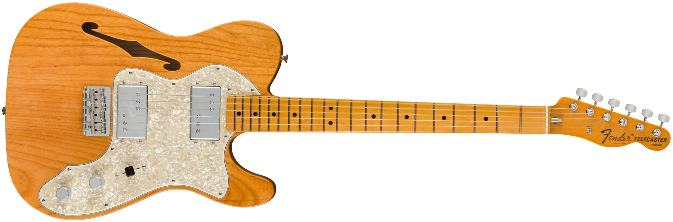 Fender Tele Thinline 1972 American Vintage Ii Usa 2h Ht Mn - Aged Natural - Semi hollow elektriche gitaar - Main picture