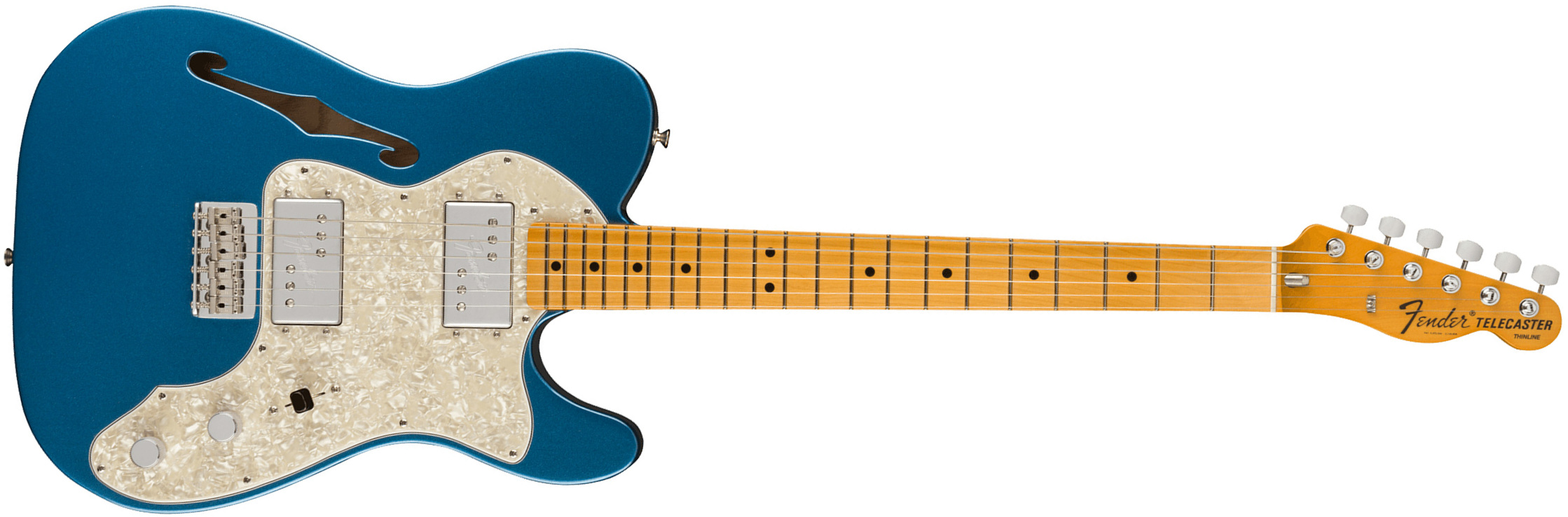 Fender Tele Thinline 1972 American Vintage Ii Usa 2h Ht Mn - Lake Placid Blue - Televorm elektrische gitaar - Main picture