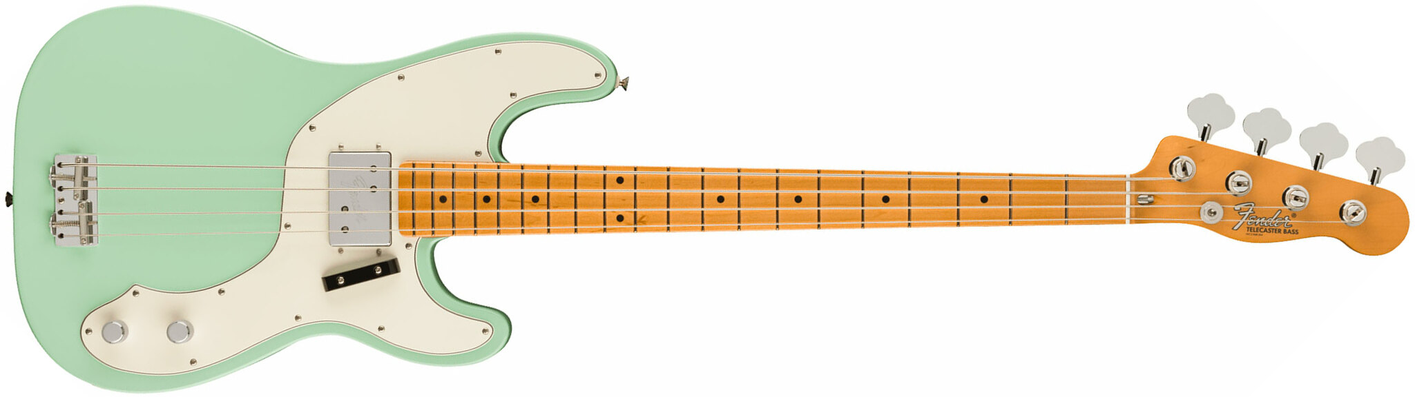 Fender Tele Bass 70s Vintera 2 Mex Mn - Surf Green - Solid body elektrische bas - Main picture