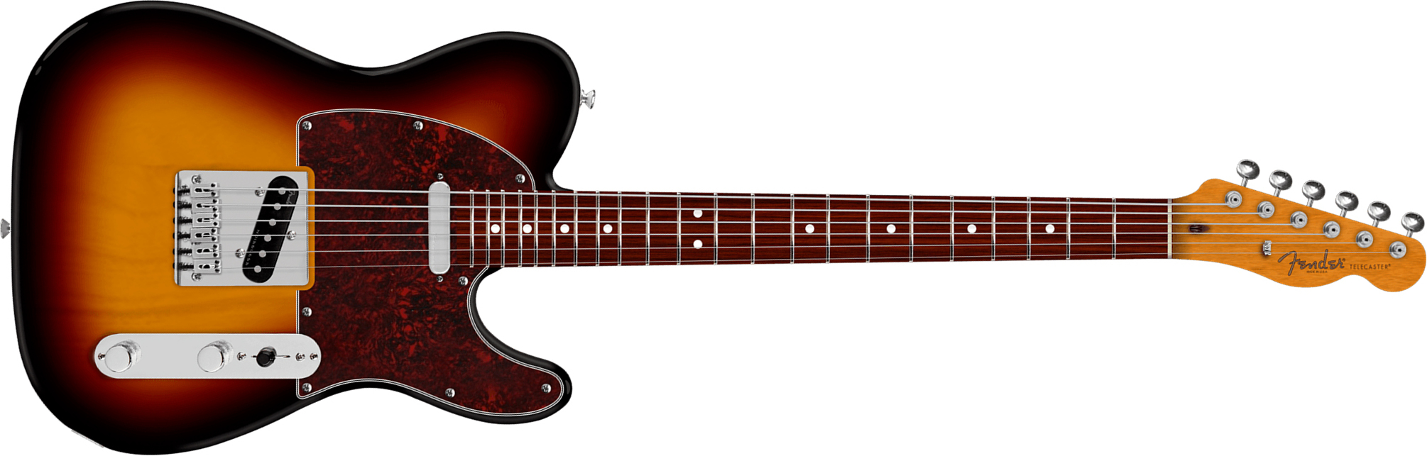 Fender Telecaster Player Baritone 75th Anniversary Ht 2s Rw - 3-color Sunburst - Bariton elektrische gitaar - Main picture