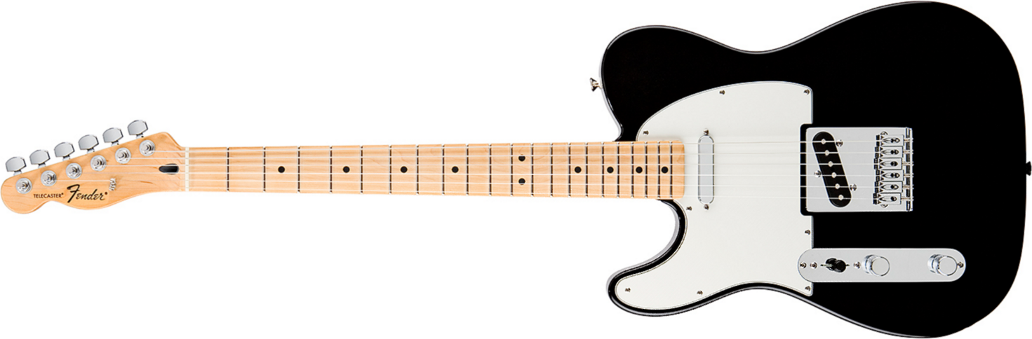 Fender Tele Mexican Standard 2011 Gaucher 2s Mn Black - Linkshandige elektrische gitaar - Main picture