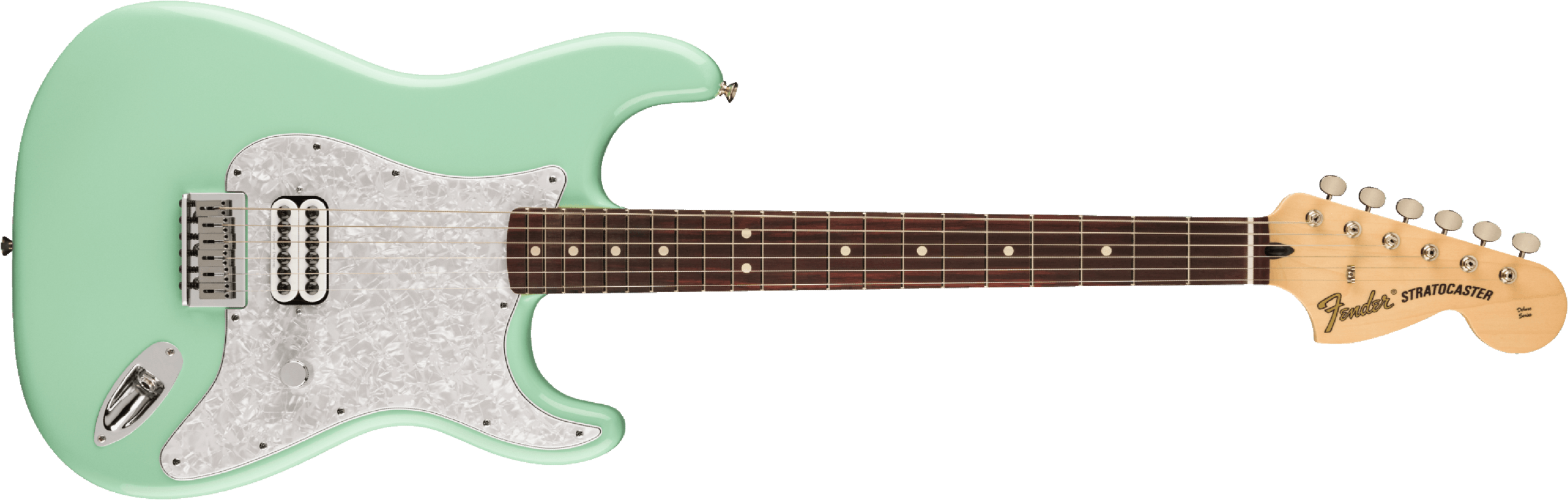 Fender Tom Delonge Ltd Mex Signature 1h Ht Rw - Surf Green - Elektrische gitaar in Str-vorm - Main picture