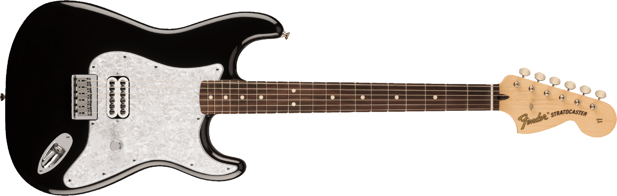 Fender Tom Delonge Ltd Mex Signature 1h Ht Rw - Black - Elektrische gitaar in Str-vorm - Main picture