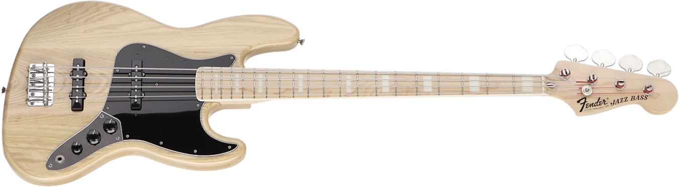 Fender Traditional Ii 70s Jap 2s Trem Mn - Natural - Solid body elektrische bas - Main picture