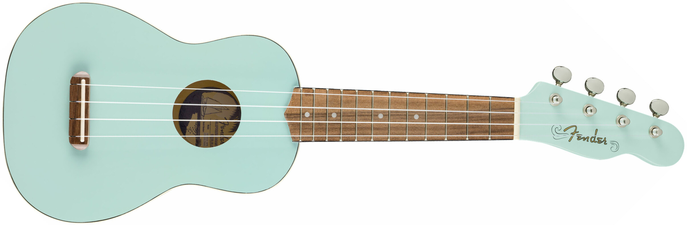 Fender Venice Soprano Uke California Coast Wal - Daphne Blue - Ukulele - Main picture