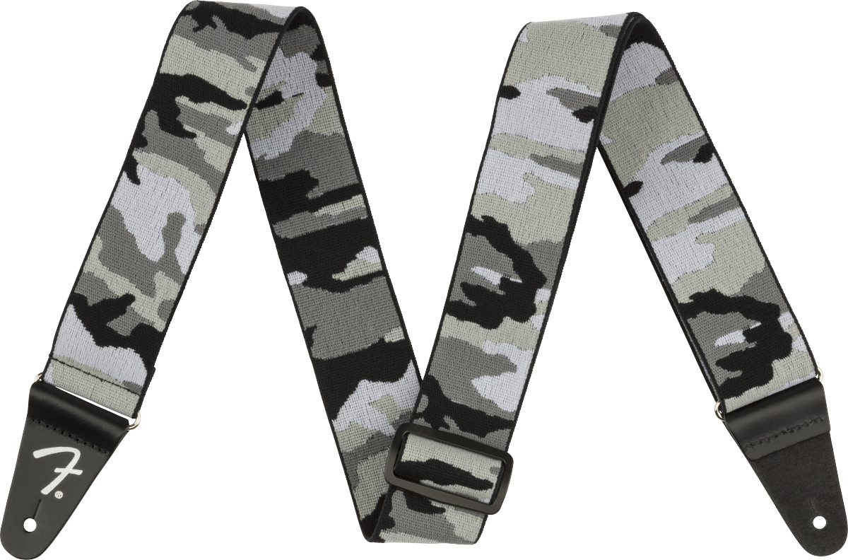 Fender Weighless 2 Inches Camo Guitar Strap Gray - Gitaarriem - Main picture