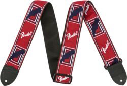 Gitaarriem Fender Monogrammed Strap Red/white/Blue