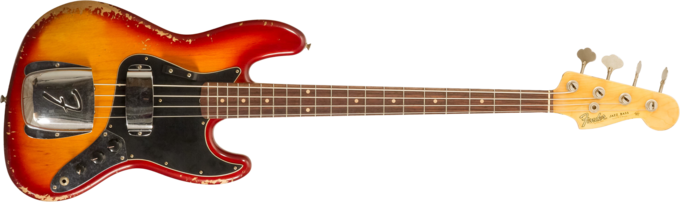 Fender Custom Shop 1964 Jazz Bass #R137642 - Heavy relic cherry sunburst