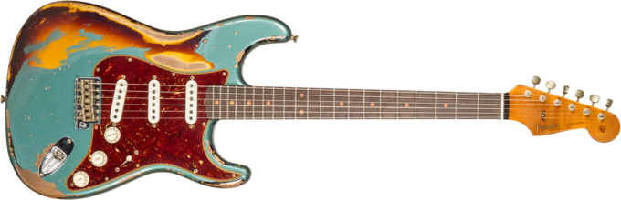 Fender Custom Shop 1961 Stratocaster Roasted #CZ573502 - Super heavy relic sherwood green metallic o. 3-cs