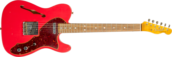 Fender Custom Shop '60s Tele Thinline Ltd #CZ544990 - Journeyman relic fiesta red 