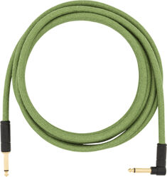 Kabel Fender Festival Pure Hemp Instrument Cable, Straight/Angle, 10ft - Green