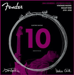 Elektrische gitaarsnaren Fender Jimi Hendrix Voodoo Child Nickel Bullet End Electric Guitar Strings 10-38 - Snarenset