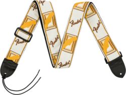 Gitaarriem Fender Monogrammed Strap White/Brown/Yellow