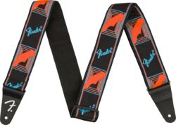 Gitaarriem Fender Neon Monogrammed Guitar Strap - Blue/Orange