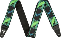 Gitaarriem Fender Neon Monogrammed Guitar Strap - Green/Blue