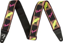 Gitaarriem Fender Neon Monogrammed Guitar Strap - Yellow/Pink