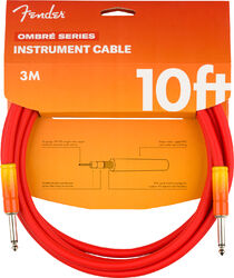 Ombré Instrument Cable, Straight/Straight, 10ft - Tequila Sunrise