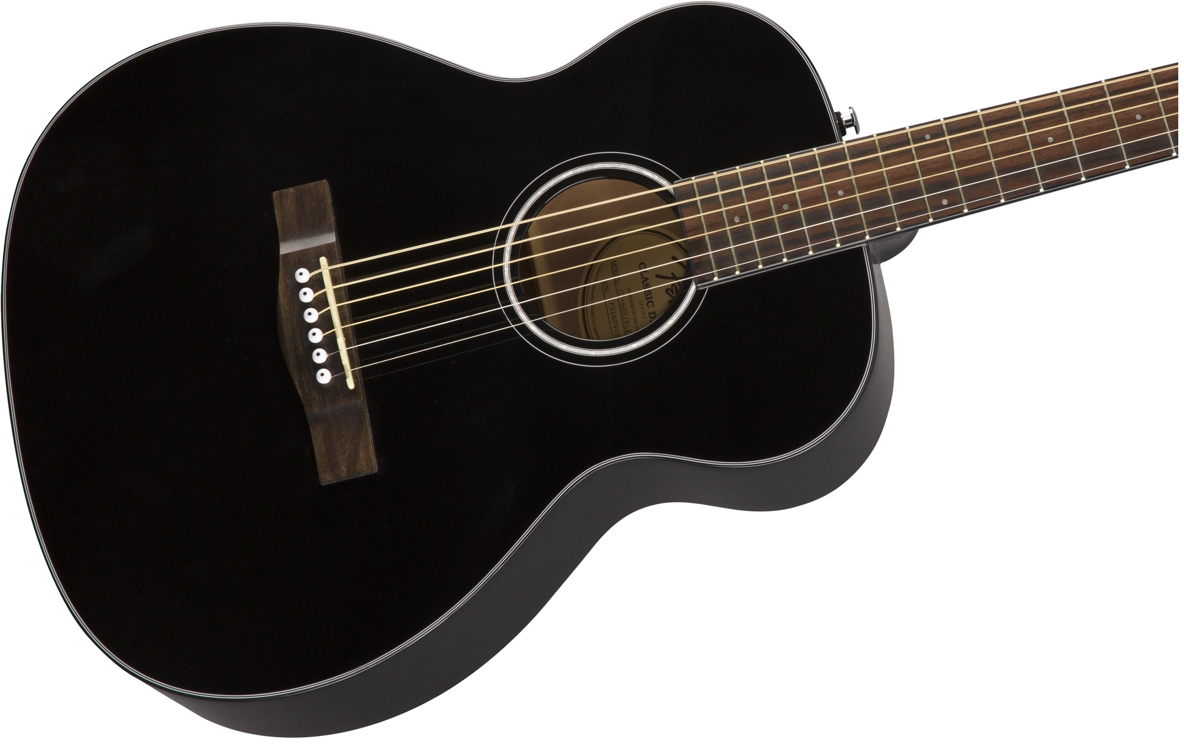 Fender Ct-60s Classic Design Travel Epicea Acajou - Black - Western reisgitaar - Variation 2