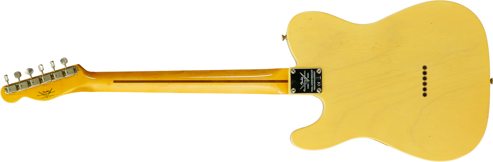 Fender Custom Shop Broadcaster Tele 70th Ann. Ltd Mn #r106019 - Journeyman Relic Nocaster Blonde - Televorm elektrische gitaar - Variation 2