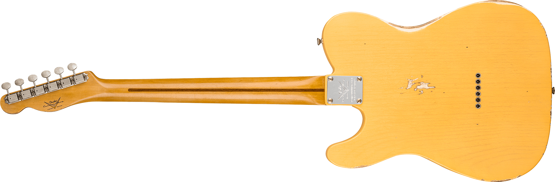 Fender Custom Shop Broadcaster Tele 70th Anniversary Ltd Mn - Relic Aged Nocaster Blonde - Televorm elektrische gitaar - Variation 1