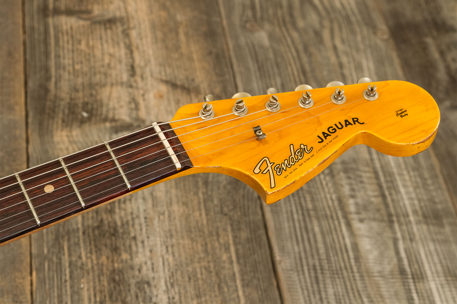 Fender Custom Shop Jaguar 1962 Shsc 2s Trem Rw #r138212 - Heavy Relic Sherwood Green Metallic - Retro-rock elektrische gitaar - Variation 11