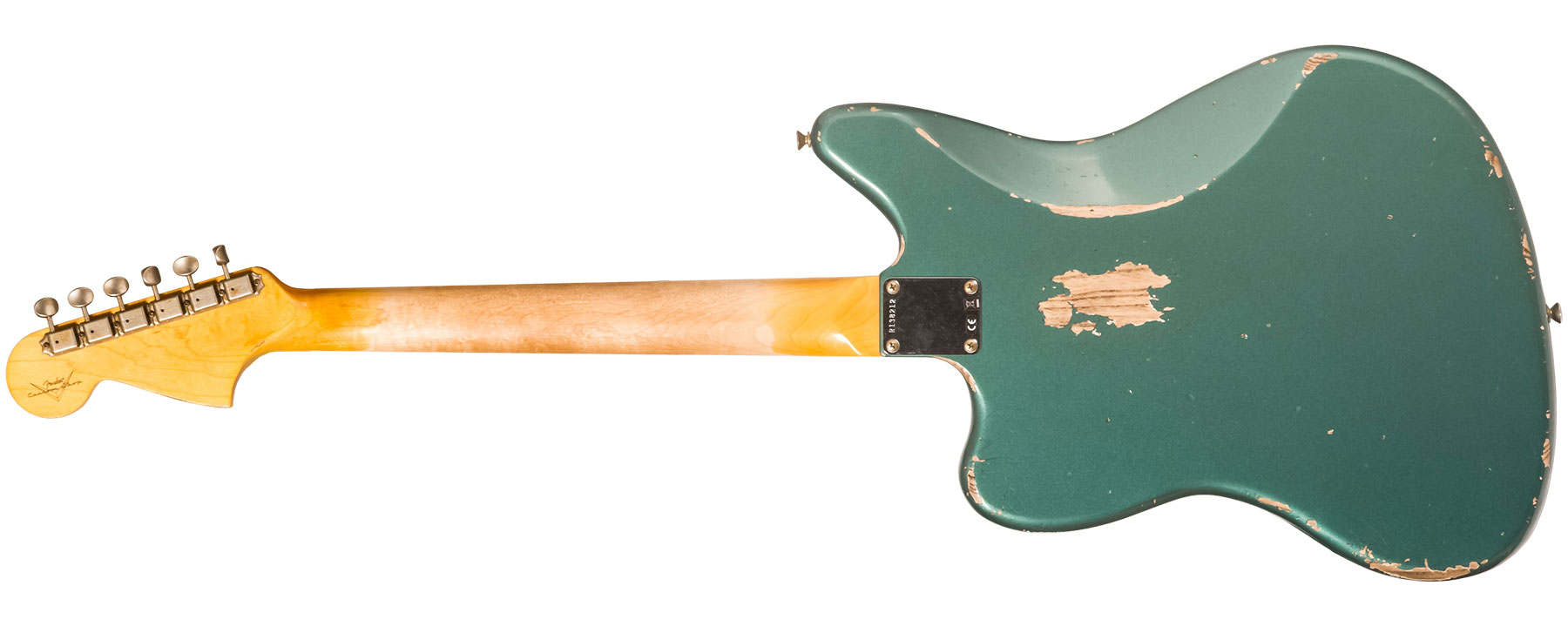 Fender Custom Shop Jaguar 1962 Shsc 2s Trem Rw #r138212 - Heavy Relic Sherwood Green Metallic - Retro-rock elektrische gitaar - Variation 1