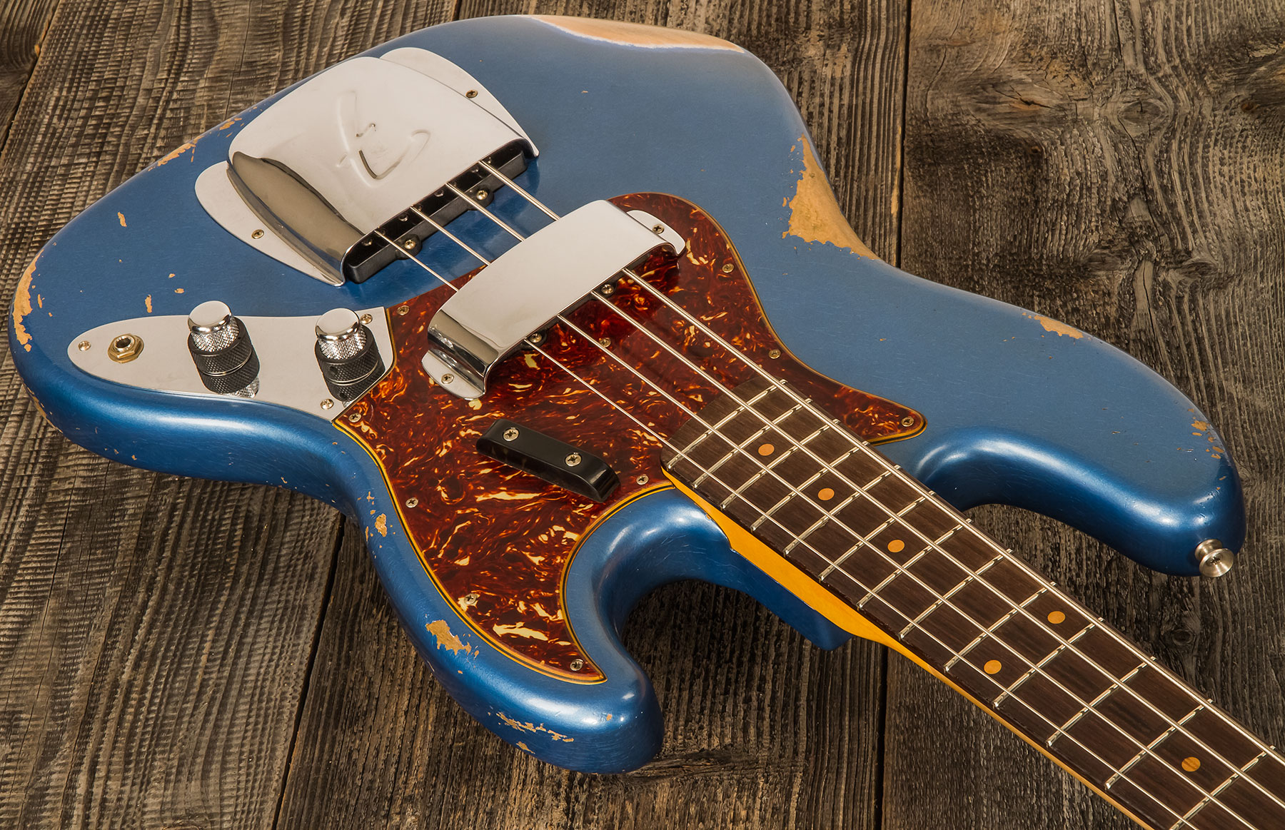 Fender Custom Shop Jazz Bass 1961 Rw #cz556667 - Heavy Relic Lake Placid Blue - Solid body elektrische bas - Variation 1