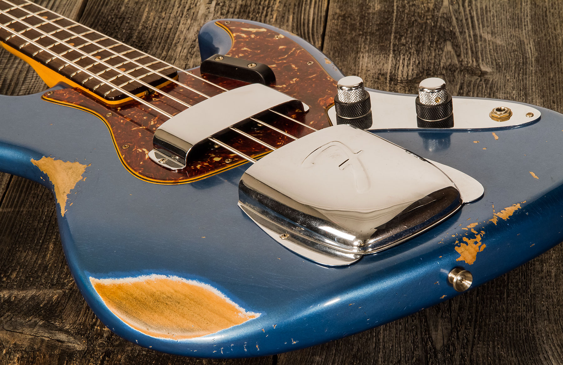 Fender Custom Shop Jazz Bass 1961 Rw #cz556667 - Heavy Relic Lake Placid Blue - Solid body elektrische bas - Variation 3