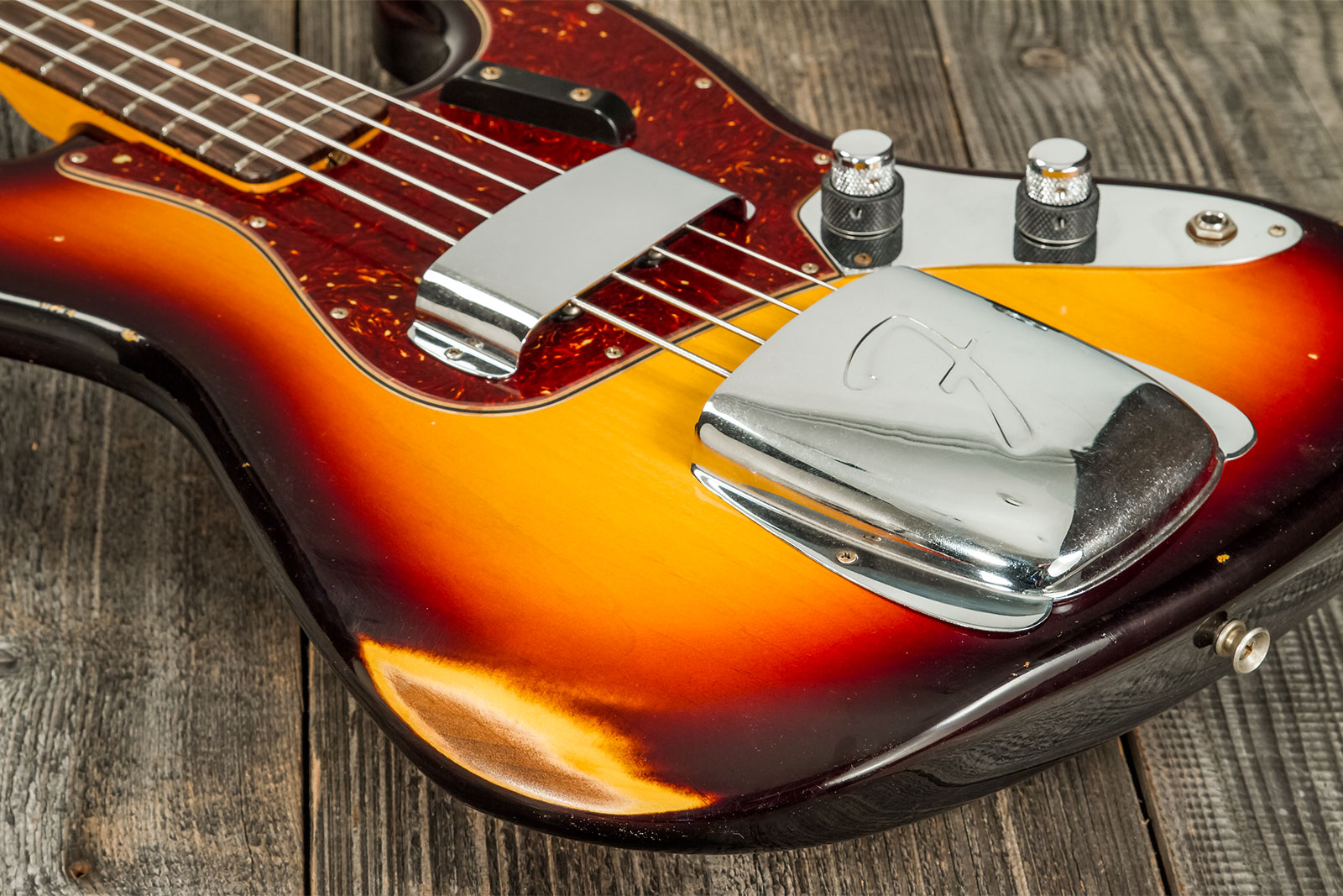 Fender Custom Shop  Jazz Bass 1962 Rw #cz569015 - Relic 3-color Sunburst - Solid body elektrische bas - Variation 4