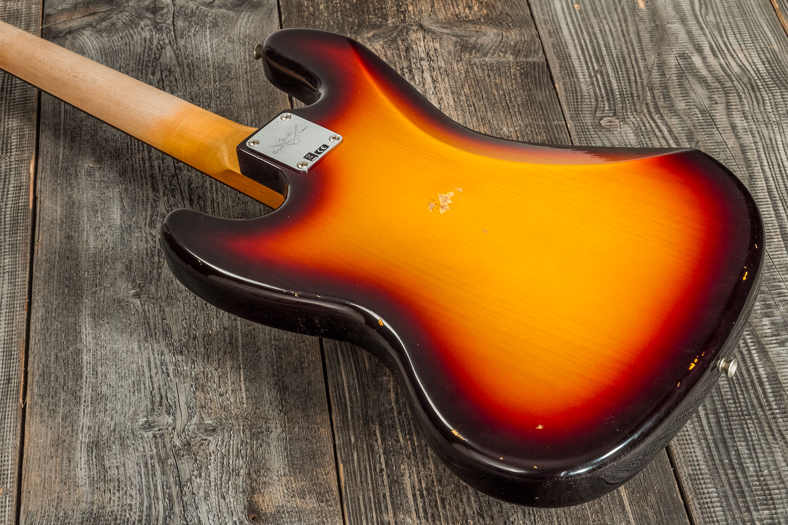 Fender Custom Shop  Jazz Bass 1962 Rw #cz569015 - Relic 3-color Sunburst - Solid body elektrische bas - Variation 6