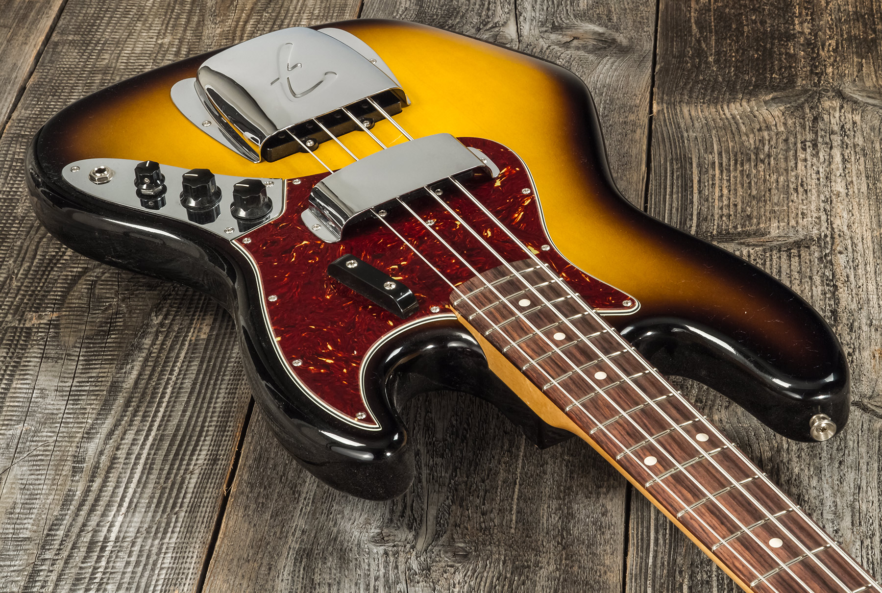 Fender Custom Shop Jazz Bass 1964 Rw #r126513 - Closet Classic 2-color Sunburst - Solid body elektrische bas - Variation 2