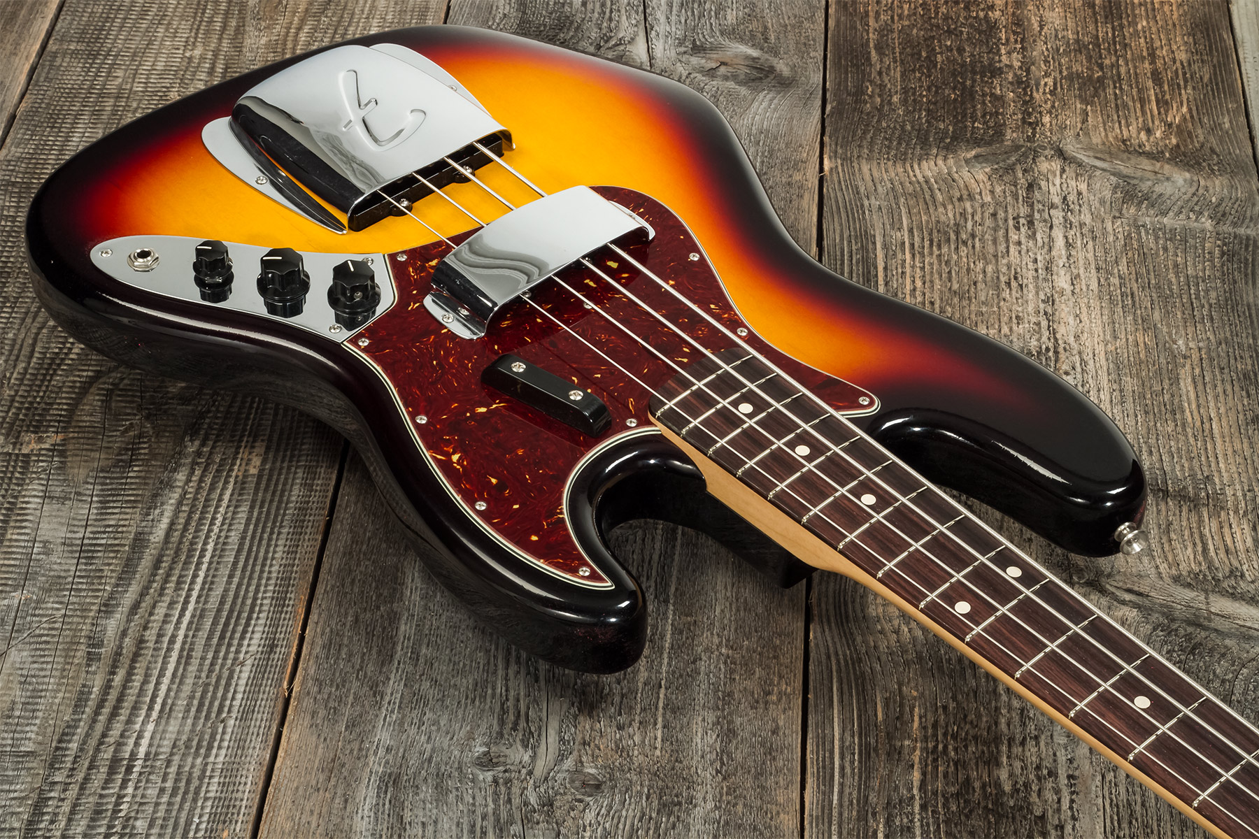 Fender Custom Shop Jazz Bass 1964 Rw #r129293 - Closet Classic 3-color Sunburst - Solid body elektrische bas - Variation 2