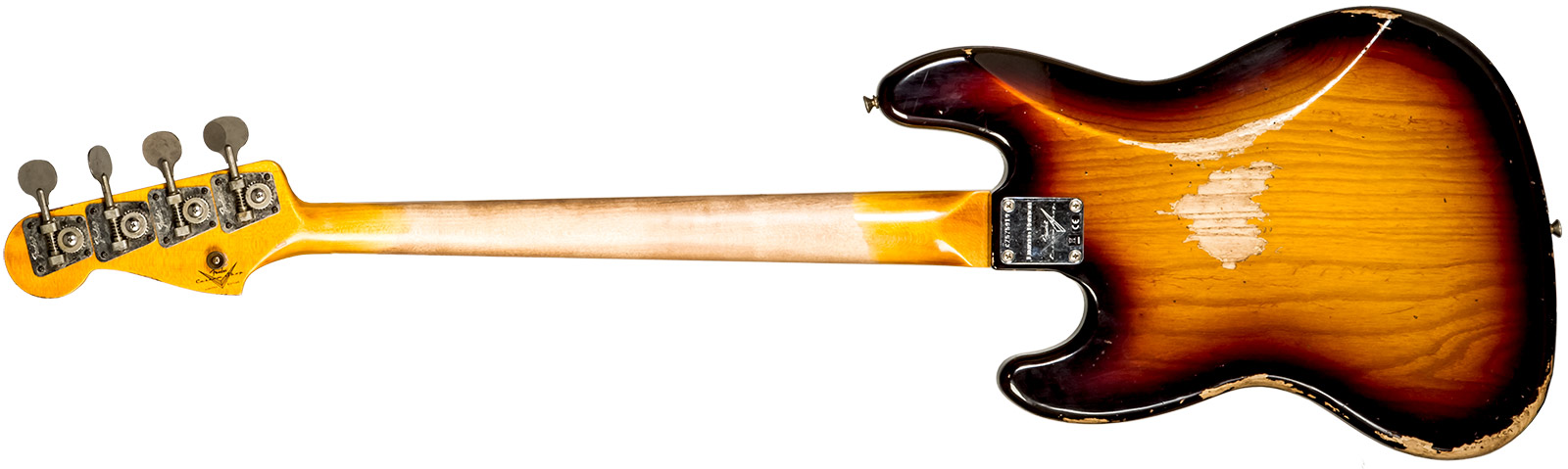 Fender Custom Shop Jazz Bass Custom Rw #cz575919 - Heavy Relic 3-color Sunburst - Solid body elektrische bas - Variation 2