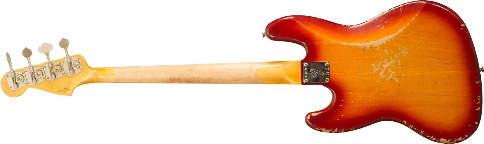 Fender Custom Shop Jazzbass 1964 Rw #r137642 - Heavy Relic Cherry Sunburst - Solid body elektrische bas - Variation 1