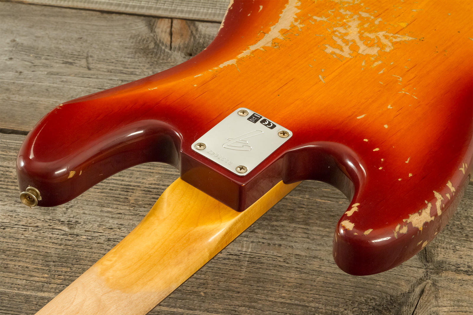 Fender Custom Shop Jazzbass 1964 Rw #r137642 - Heavy Relic Cherry Sunburst - Solid body elektrische bas - Variation 8